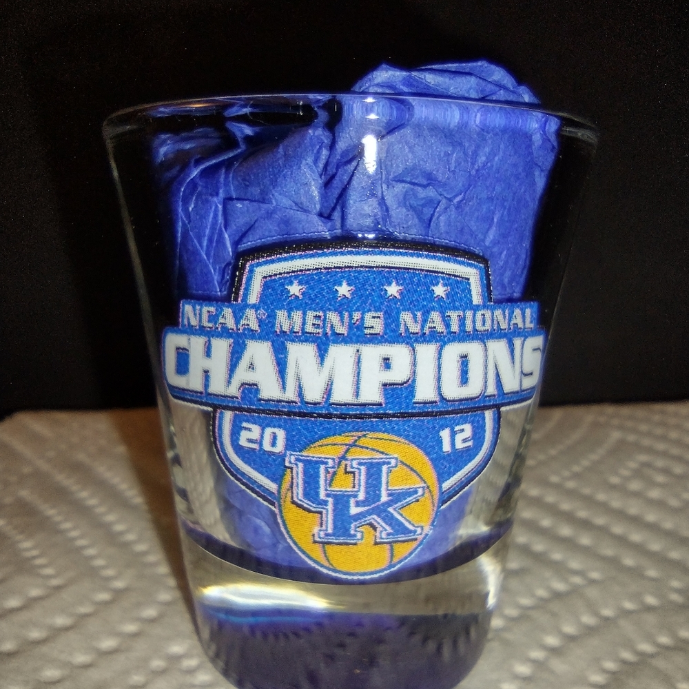 University of Kentucky 2012 NCAA basketball championship shot glass.